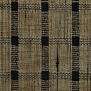 Cortinas de lujo tejidas a cuadros negros y beige, estilo rústico moderno, para cocina y dormitorio, 2 unidades, 61 cm x 132 cm de ancho.