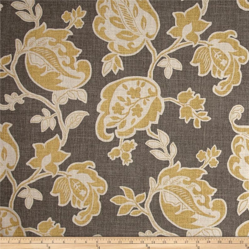Taupe,Grey Gold Curtains,Magnolia Arabella Barley 24 Wide,52 Wide Custom Curtains,Pair Drapery Panels Taupe Curtains