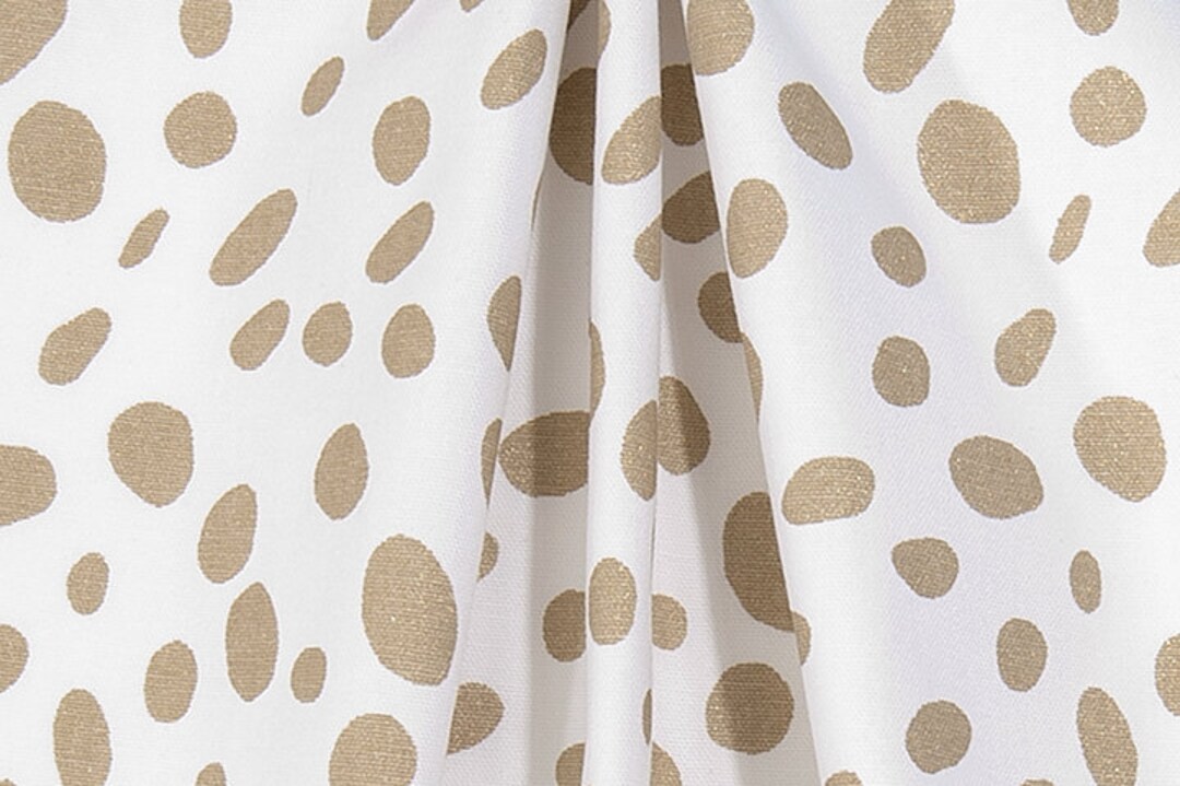 Gold Dalmation Dots CURTAINS, Curtains, Gold and White Dots Curtains