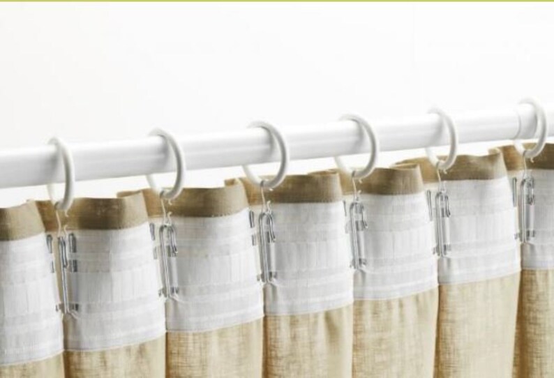 Add Tape Hook System to Curtain Panels Perfect for Track Rod | Etsy