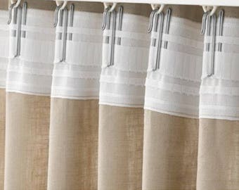 Add Tape Hook System to Curtain Panels - Perfect for Track Rod System or Curtain Rings - For Panels Purchased In My Shop