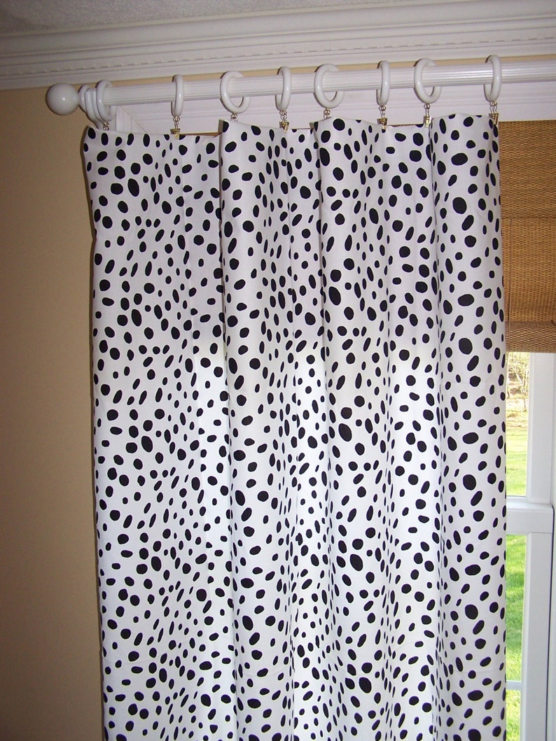 Black and White Curtain Panels. Dalmation.polka Dots. Window - Etsy