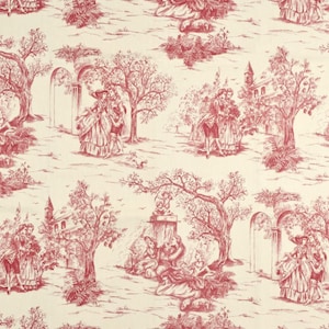 Red Curtains, Stof Bordeaux Red Toile Cotton Duck, Custom Curtains,Pair Drapery Panels, 24&quot; Wide or 52&quot; Wide Galanti Rouge