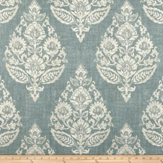 Blue Curtains Covington Lydia Medallion Spa Blue Custom Etsy