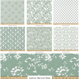 Sage Green Curtains, Pine, Slub Canvas, Pair Custom Drapery Panels, Kitchen, Bath, Nursery, Bedroom, Cafe Upgrades: Lining, Pleats, Grommets