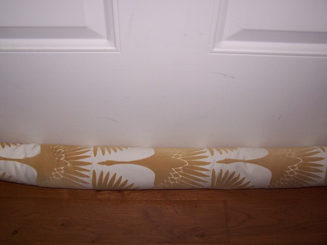Blush or Gold Velvet Window Snake DOOR DRAFT Stopper Dodger Geese Birds