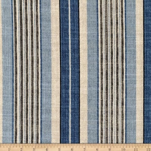 Waverly Long Hill Stripe Curtains, Luxury Linen, Heavy Basketweave, Textured Cotton/Linen, Modern Farmhouse, French Country, Grommet Upgrade