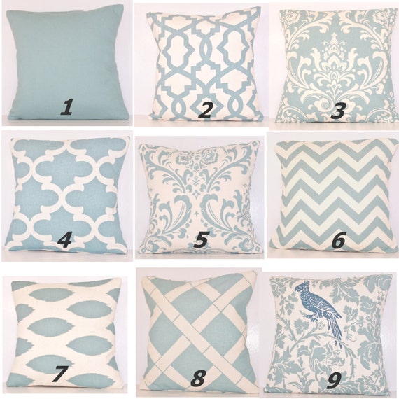 Spa Blue Pillow Cover.Pillow.Toss Pillow.Light Blue Etsy