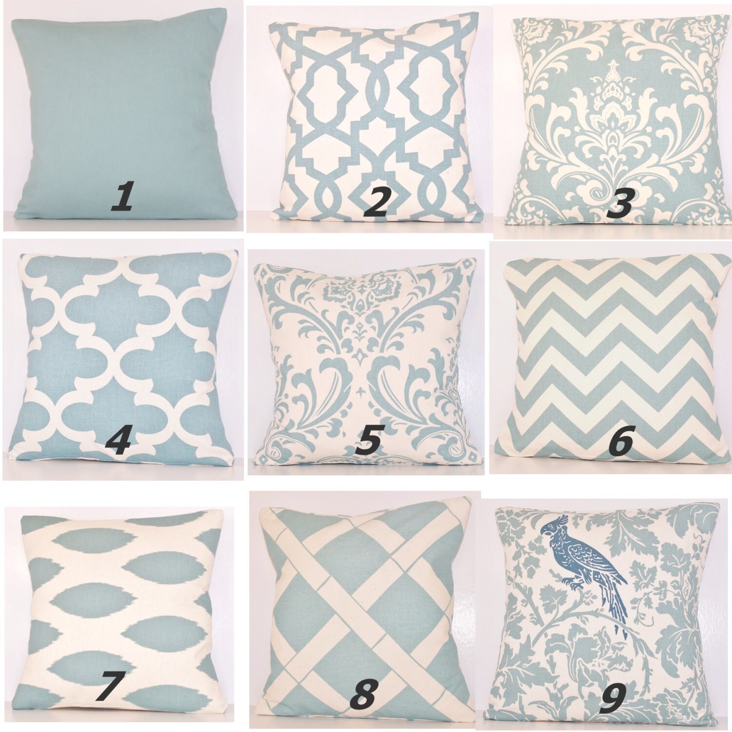 Spa Blue Pillow Cover.Pillow.Toss Pillow.Light Blue Etsy