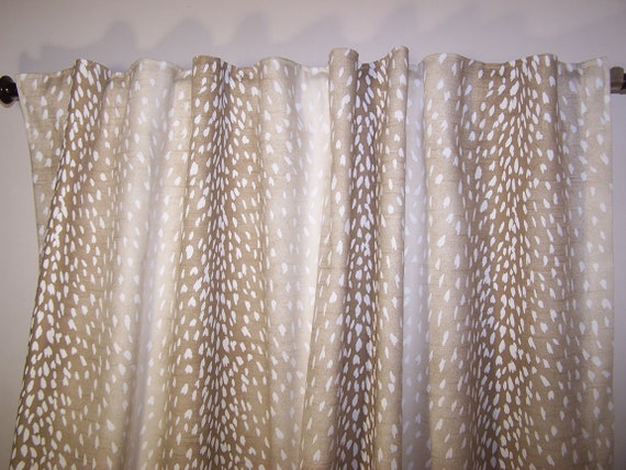 Vern Yip Linen Drapes Fawn Deer Antelope Animal Print Etsy