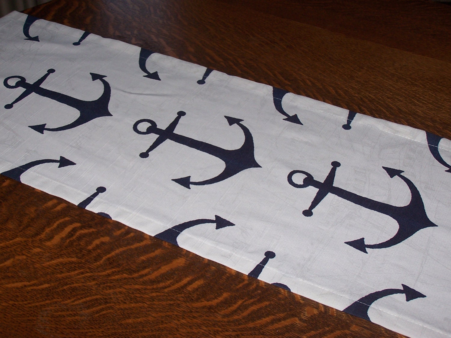 Blue Runner TABLE RUNNER Table Cloth Nautical Anchor Etsy
