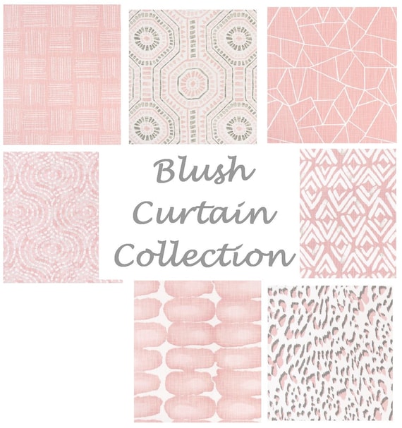 Pink Shower Curtain // Choose length and Width // Blush // Mosaic // Tiles // Brickhouse // Flax // 72 x 72 // Extra Wide Shower Curtain