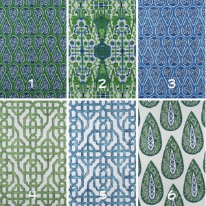 Lacefield Bindi, Ikat, Kelly Green, Cobalt, Pair Custom Drapery Panels, 24" Narrow ,50" Wide,50x63,50x84