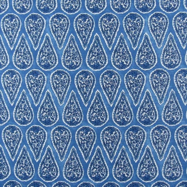 Lacefield Bindi, Ikat, Kelly Green, Cobalt, Pair Custom Drapery Panels ...