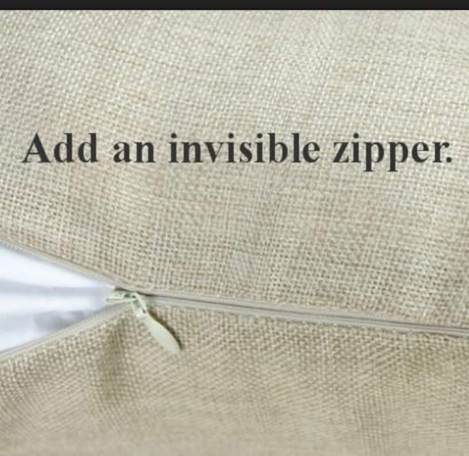 Add an Invisible Zipper to your pillow cover Hidden Zipper Etsy