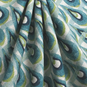 Frost Blue and Green Curtain Panels. Ikat Curtains. Teal. Aqua. Green. Window Treatment. Drapery.Premier Prints. Two Panels. Chloe Birch