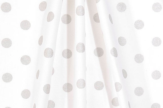 Silver Dots Curtains Curtains Silver And White Polka Dots Etsy