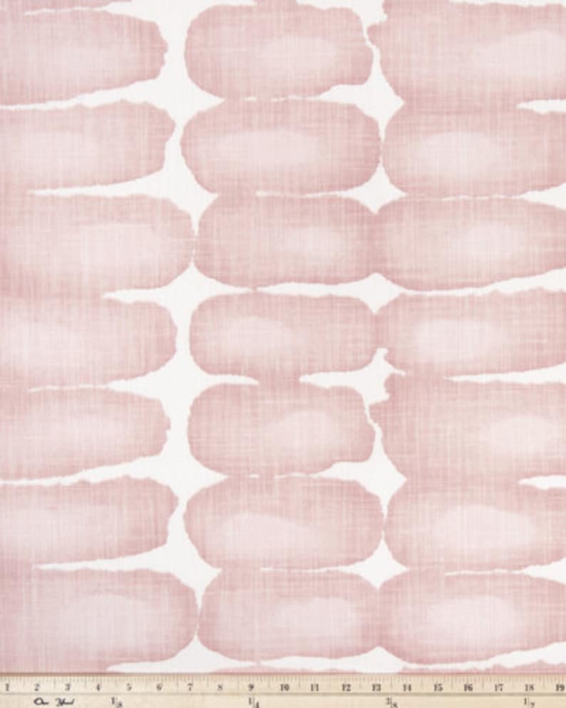 Blush Pink Shibori Dot Curtains, Custom Pair Drapery Panels, 24" or 52" Wide, Premier Prints, Abstract, Rod Pocket, Upgrade for Pleats image 2