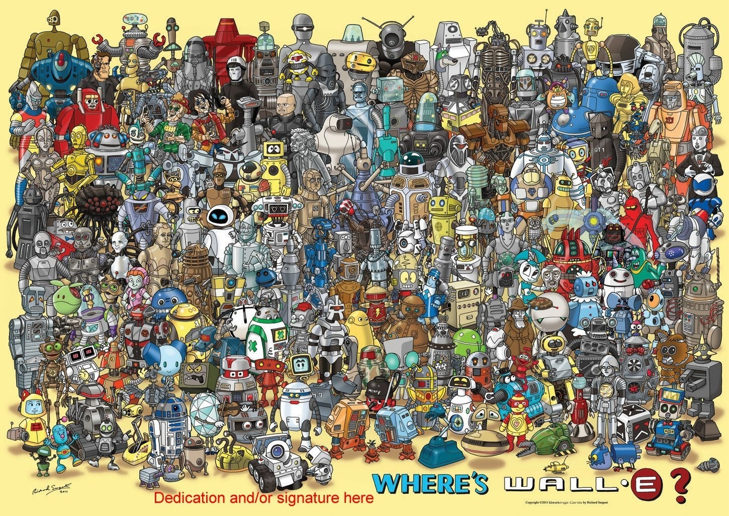 Bogof! 'where's WALL-E?' A1 Size Poster, Autographed/personalised