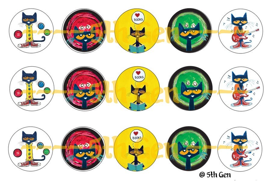 Pete the Cat Bottle Cap Images Etsy