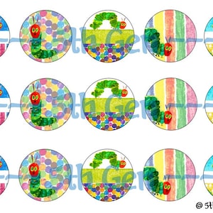 Personalize Hungry Caterpillar Bottle Cap Images