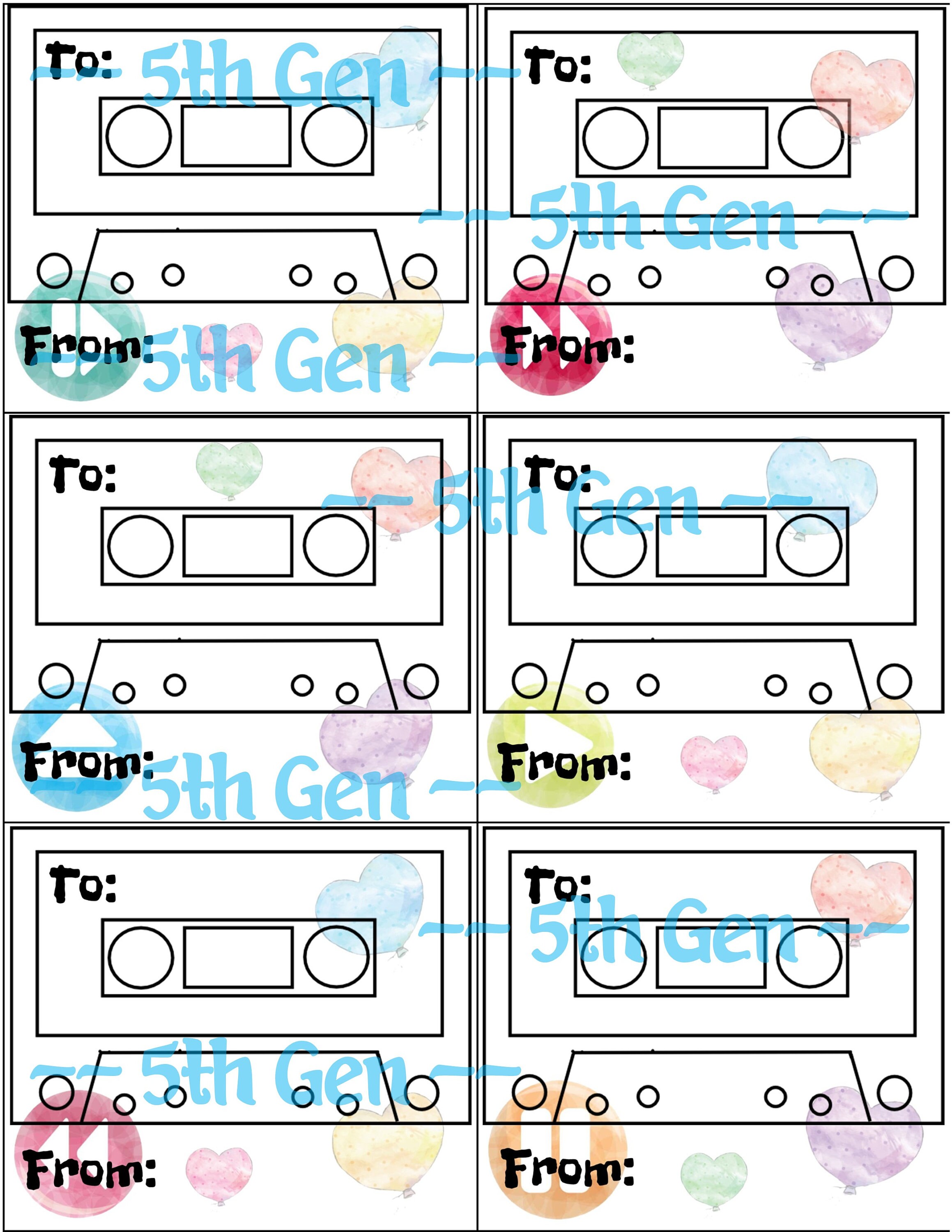 NKOTB Printable Valentines - Etsy
