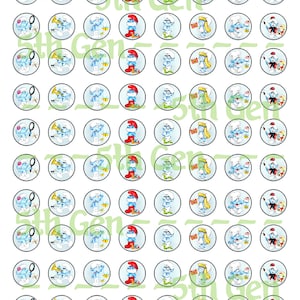 Smurfy Hershey Kiss .75&quot; stickers (8 1/2 x 11)