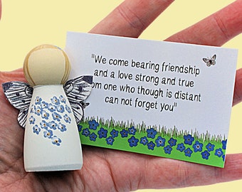 Forget me Not, Fairy, Long Distance Friendship Gift, Birthday Gift for Friend,