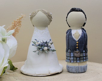 Wedding Cake Topper Bride and Groom, Custom Wedding Cake Topper, Rustic Wedding Decor,