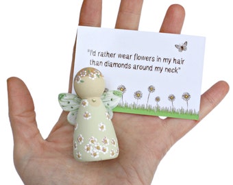 Daisy Ornament, Fairy Ornament, Mum Birthday Gift, Long Distance Gift,