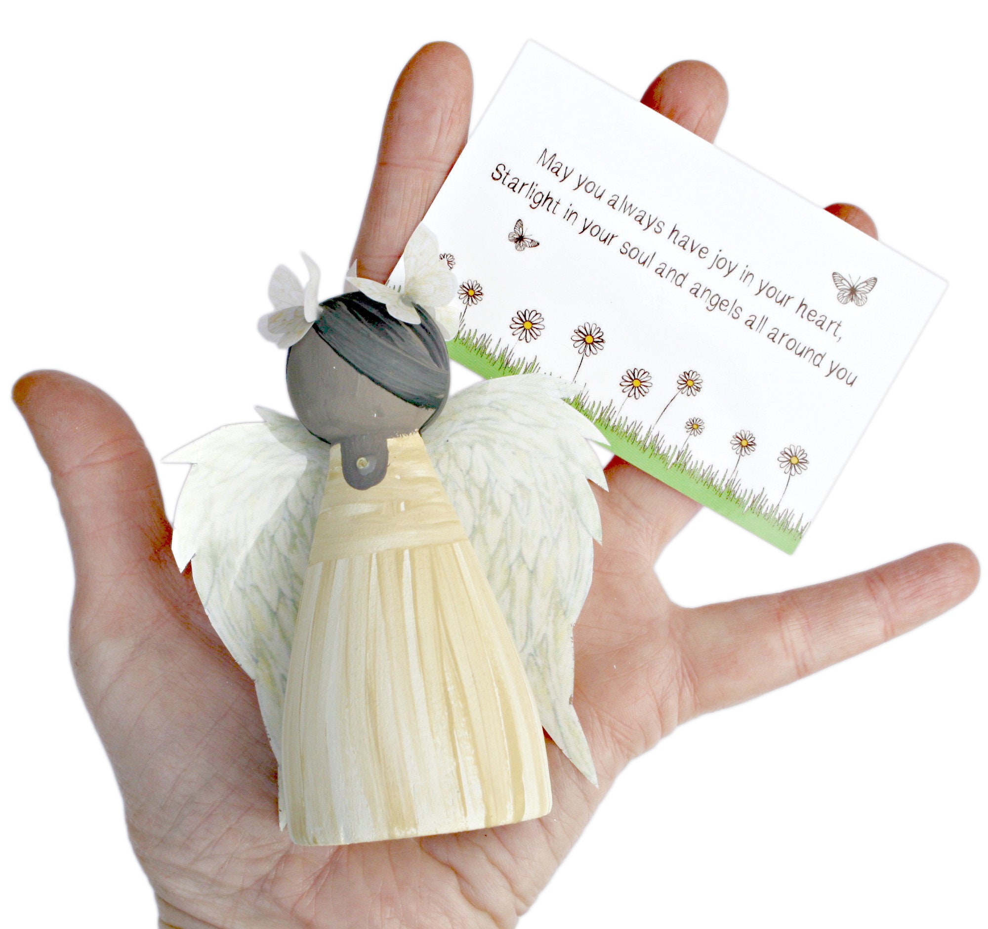 Yellow Guardian Angel Gift Christening Angel Gift Etsy