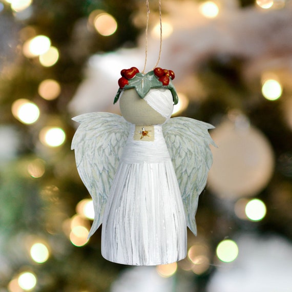 Christmas Angel Ornament with Built-In Long String Lights The Holiday Aisle