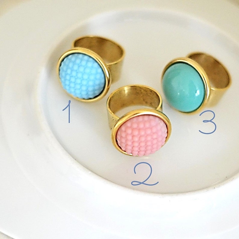 Big Gold Ring Big Statement Rings Cocktail Ring Glass Ring Etsy