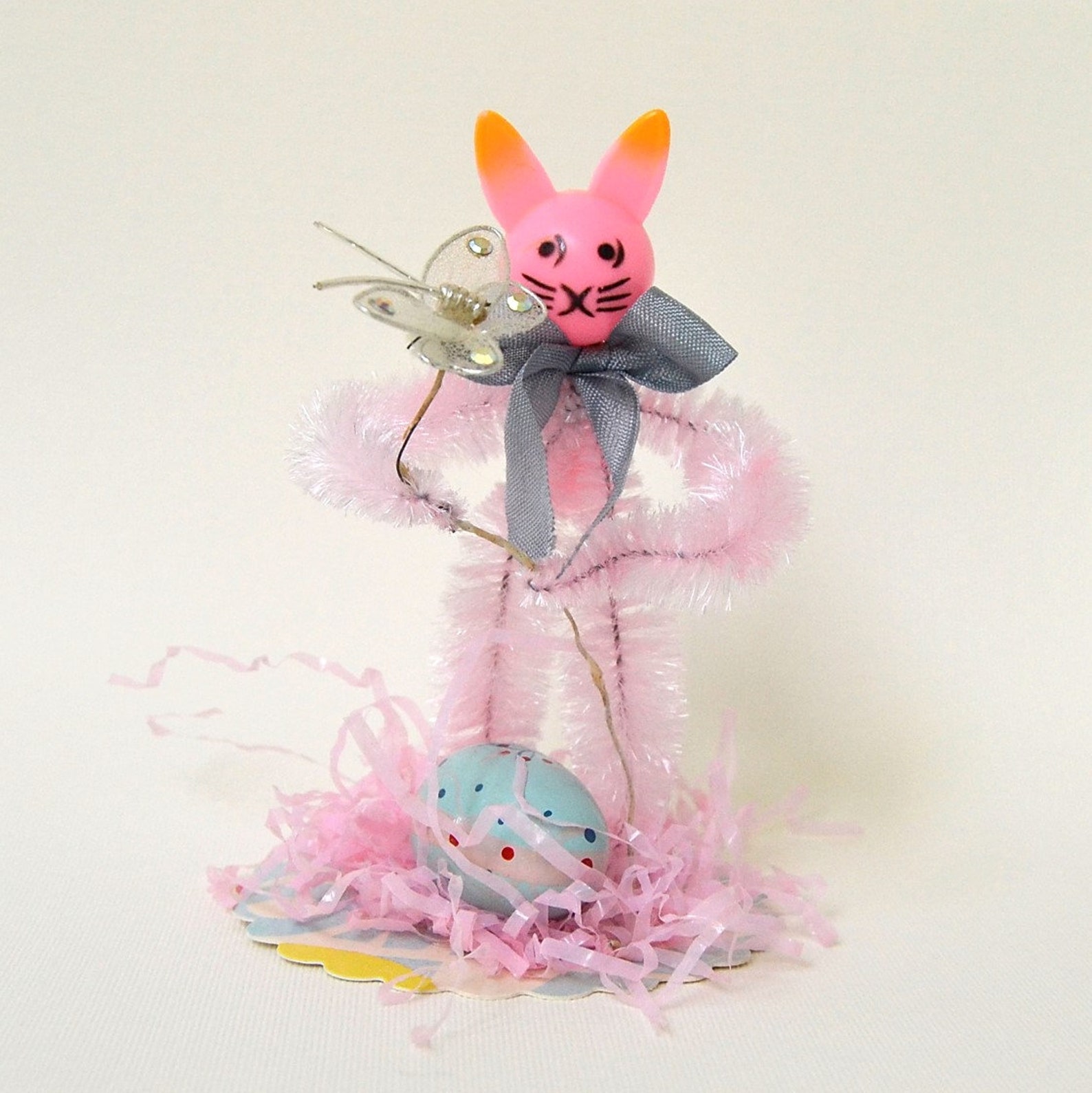 Handmade Vintage Style Easter Bunny Pipe Cleaner Easter Bunny Etsy