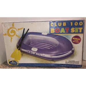 Vintage 2001 Intex The Wet Set Club 100 Inflatable Boat 62&quot; X 40&quot; Open Box