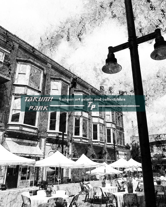 Downtown City Art 8x10 11x14 City Photo Print Black and Etsy