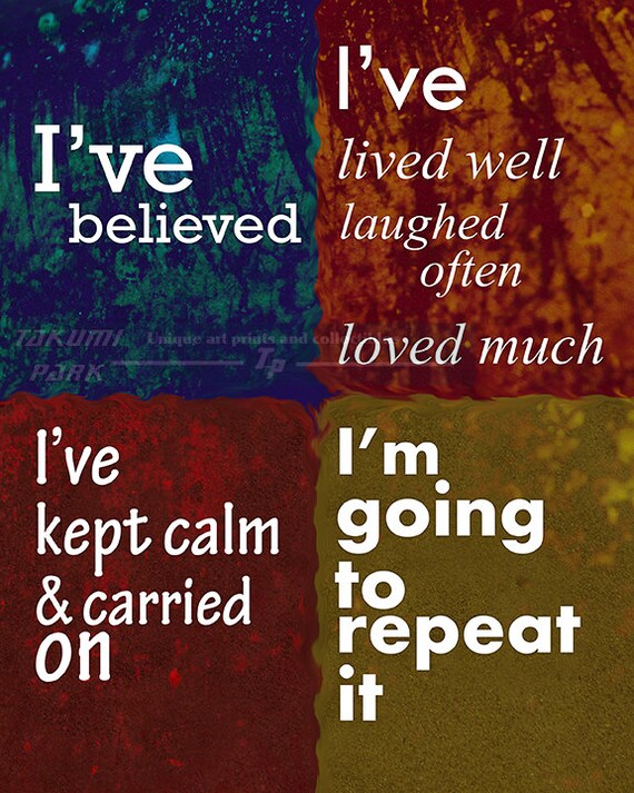 Items similar to Motivational Wall Decor, Famous Sayings, Quote Art