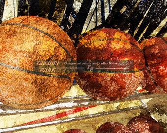 Colorful Sports Artwork, Basketball Art Print, Mancave Art, Modern Sports Decor, Basketball Coach Gift, Unique Wall Decor, Photo Print