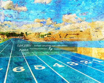 Track And Field Art Print, Gift For Runners, Modern Wall Decor, Bedroom Wall Art, Sports Art Print, Running Art, Home Decor, Photo Print