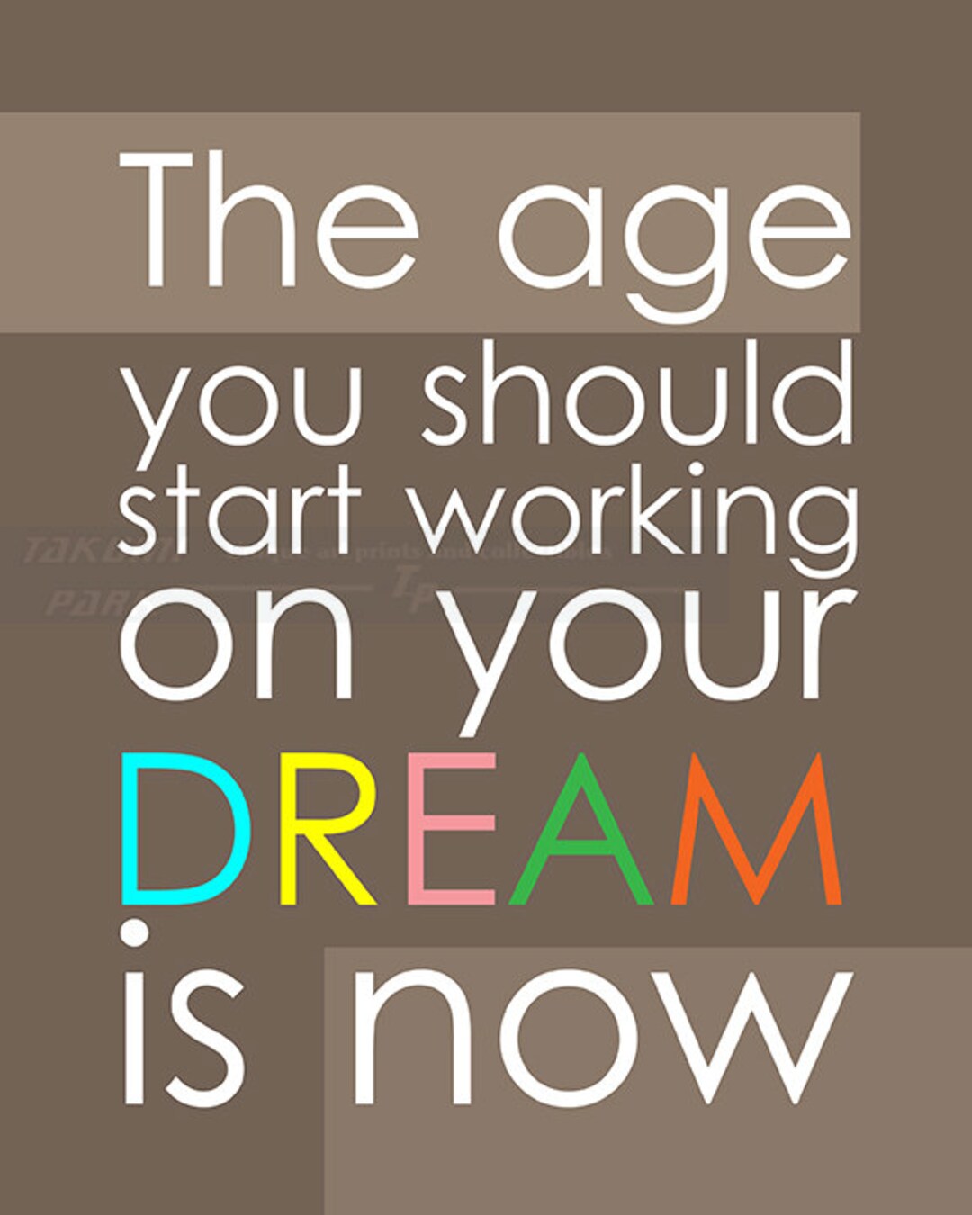 Dream Quote, Word Art Print, Inspirational Quote Art, Dorm Room Decor