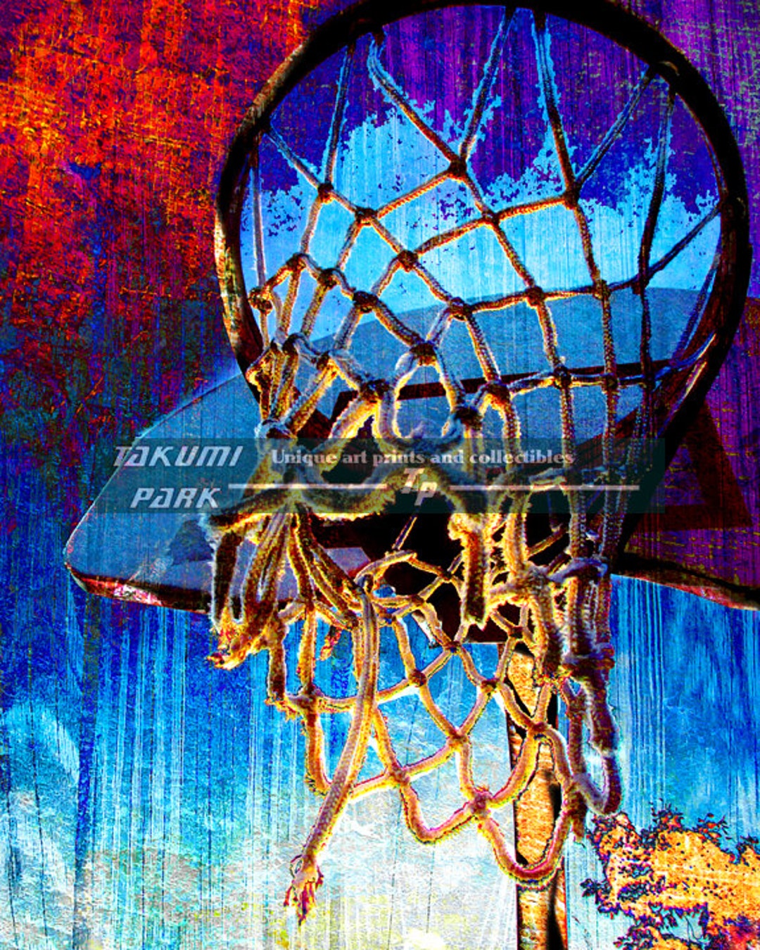 Basketball Wall Art Decor Colorful Sports Art Print Home Etsy