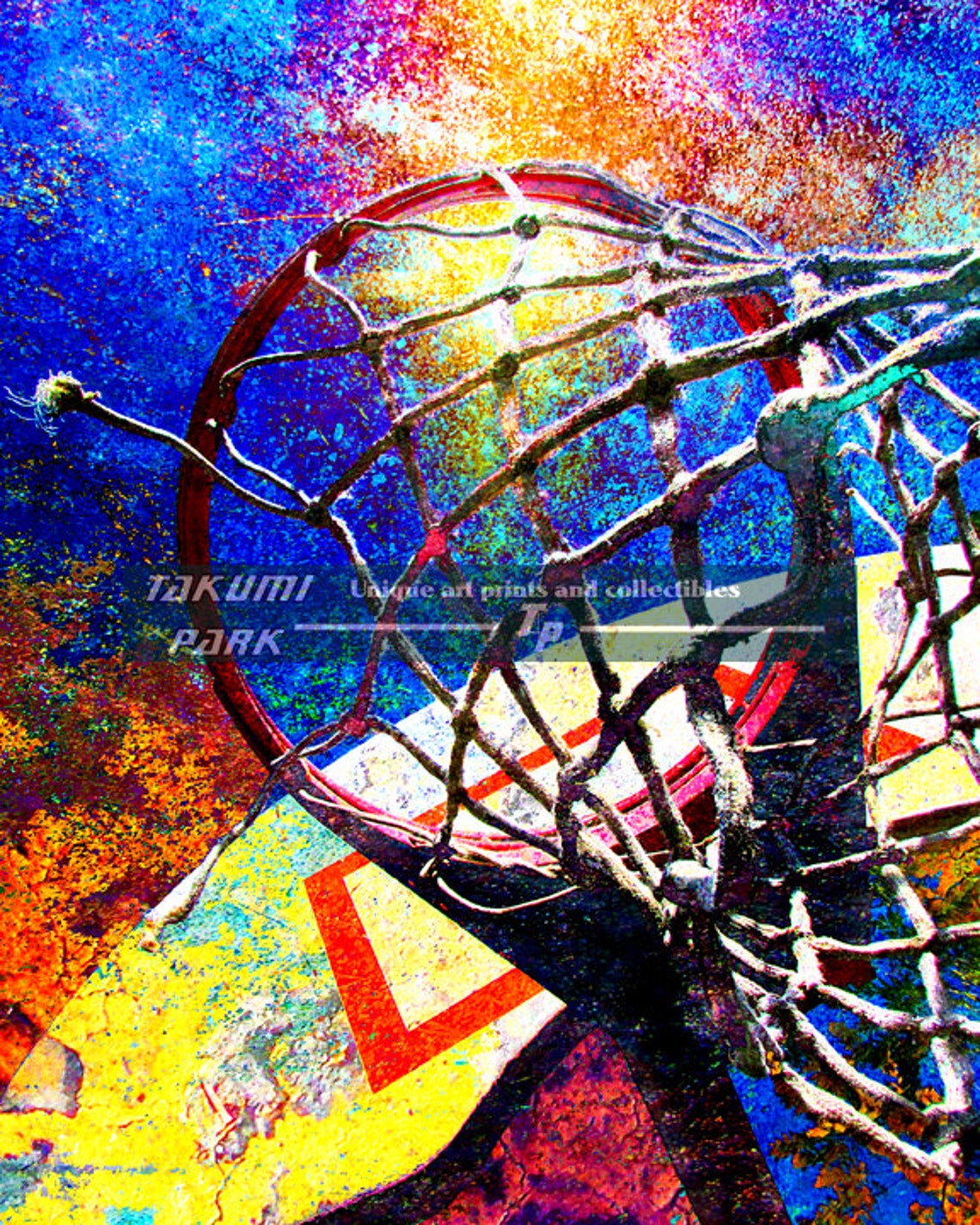 Decor Basketball Art Print Sports Art Print Colorful Etsy