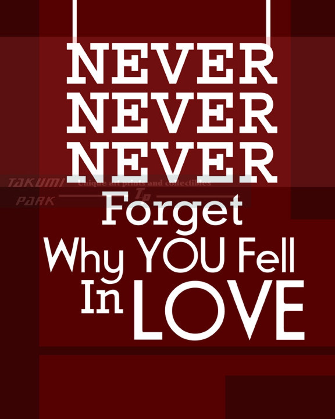 Love Quote Art, Home Decor, Romantic Quote, Red Wall Art Print, Wedding