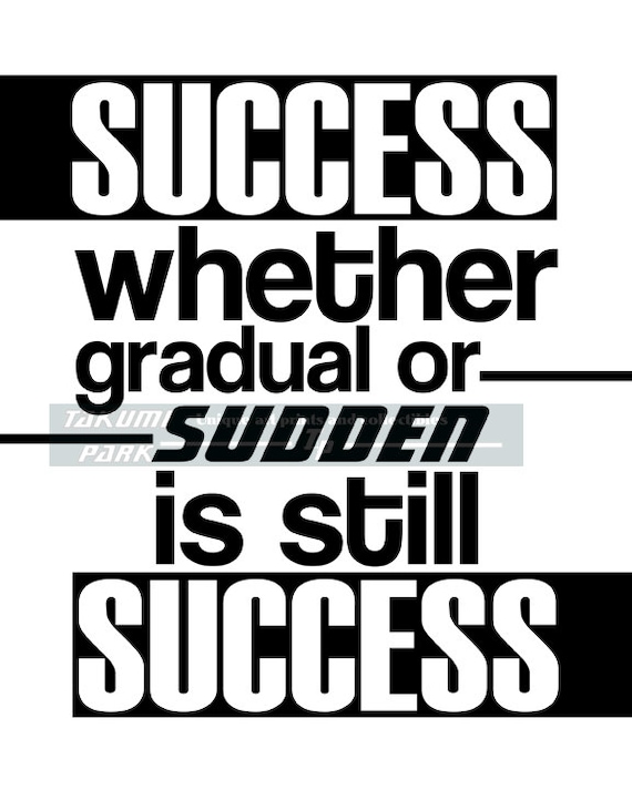 items similar to inspirational success quote print black and white