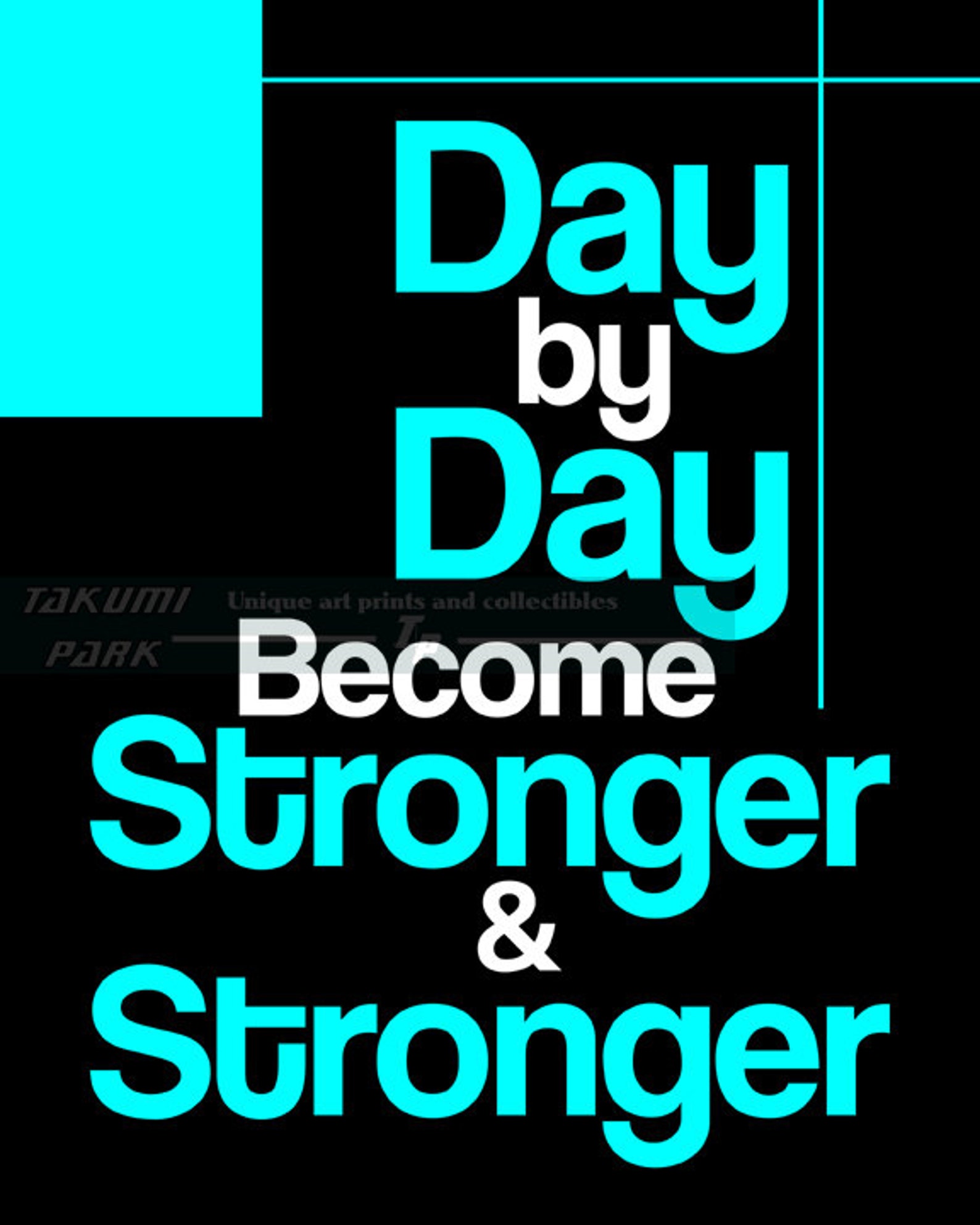 Day by Day Stronger & Stronger Fitness Quote Art Etsy