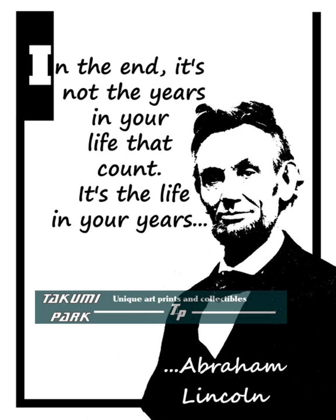 Abe Lincoln Quote Print, Black and White Wall Art, Inspirational Quote ...