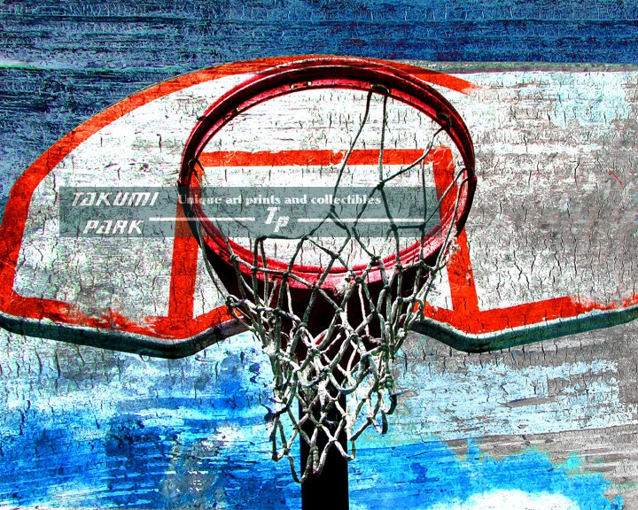 Unique and Bold Basketball Art Print, Sports Wall Art Print, Photo