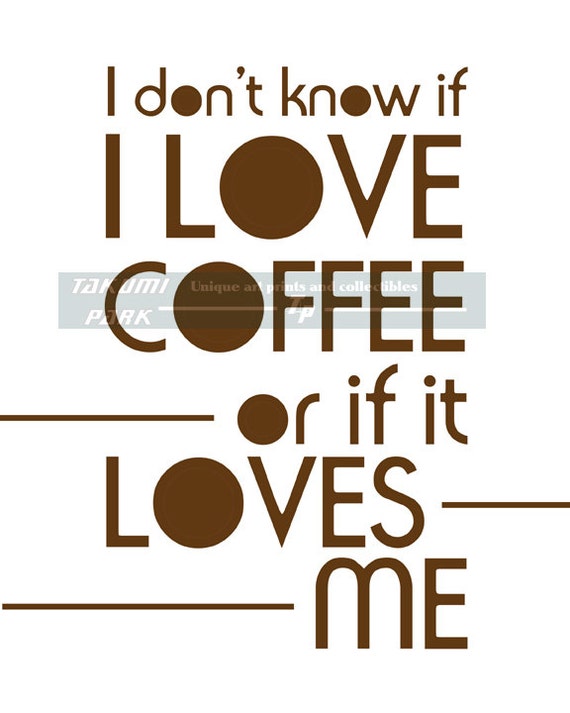 items similar to typographic coffee quote print funny