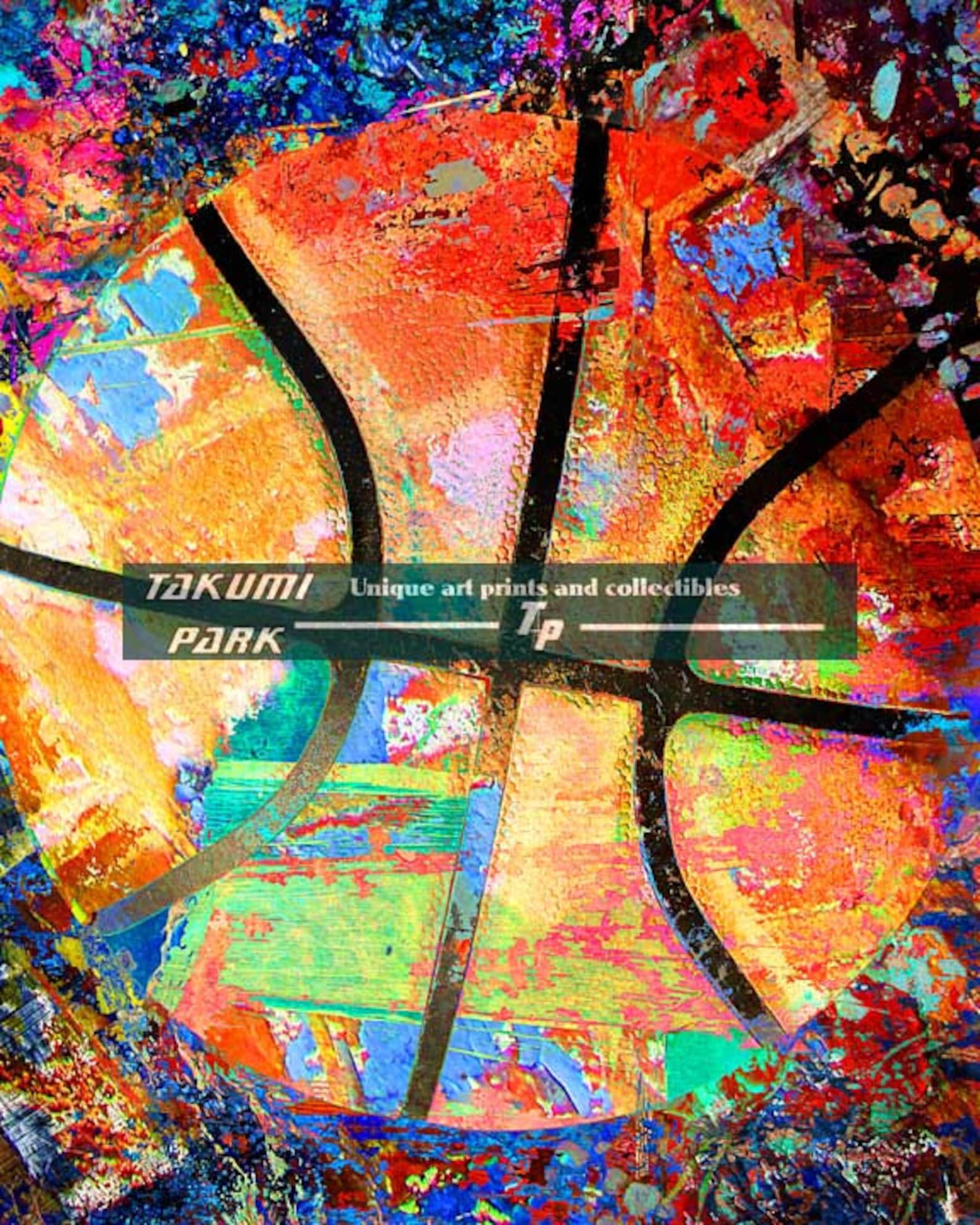 Colorful Basketball Art Print Swoosh 157, Urban Photo Print Sports