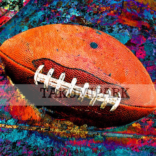 Contemporary Football Art Print, Sports Room Decor, Modern Bedroom Wall Art, Photo Print, Sports Artwork, Football Coach Gift Idea, Wallart